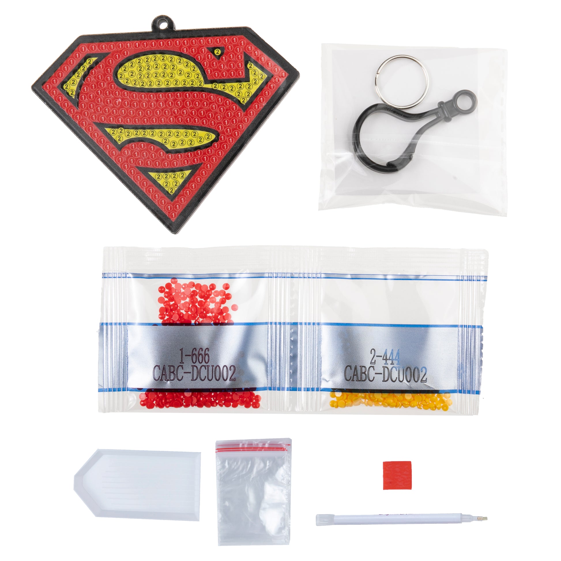 Superman, Crystal Art Bag Charm Kit