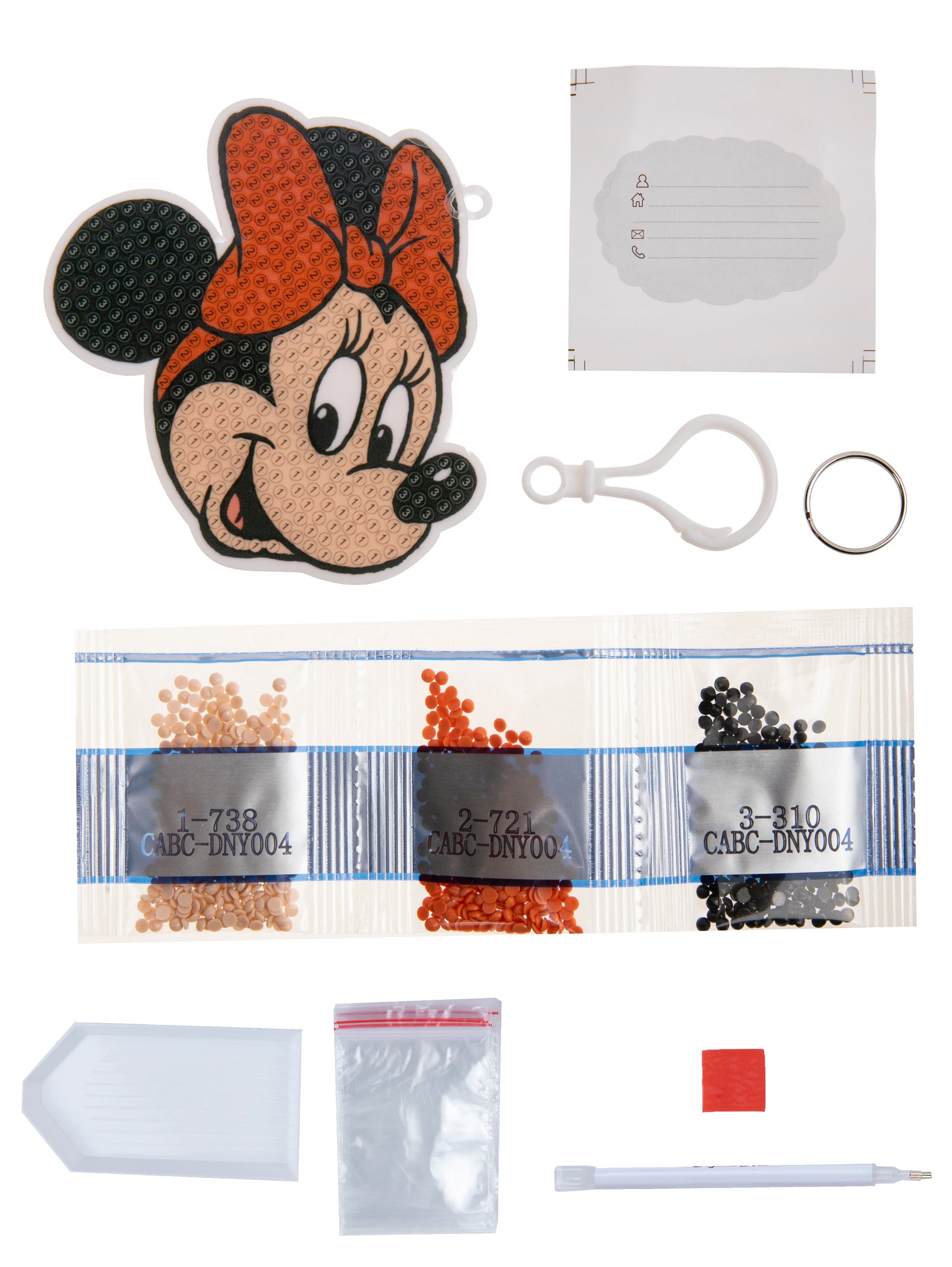 Minnie Mouse Crustal Art Bag Charm Kit