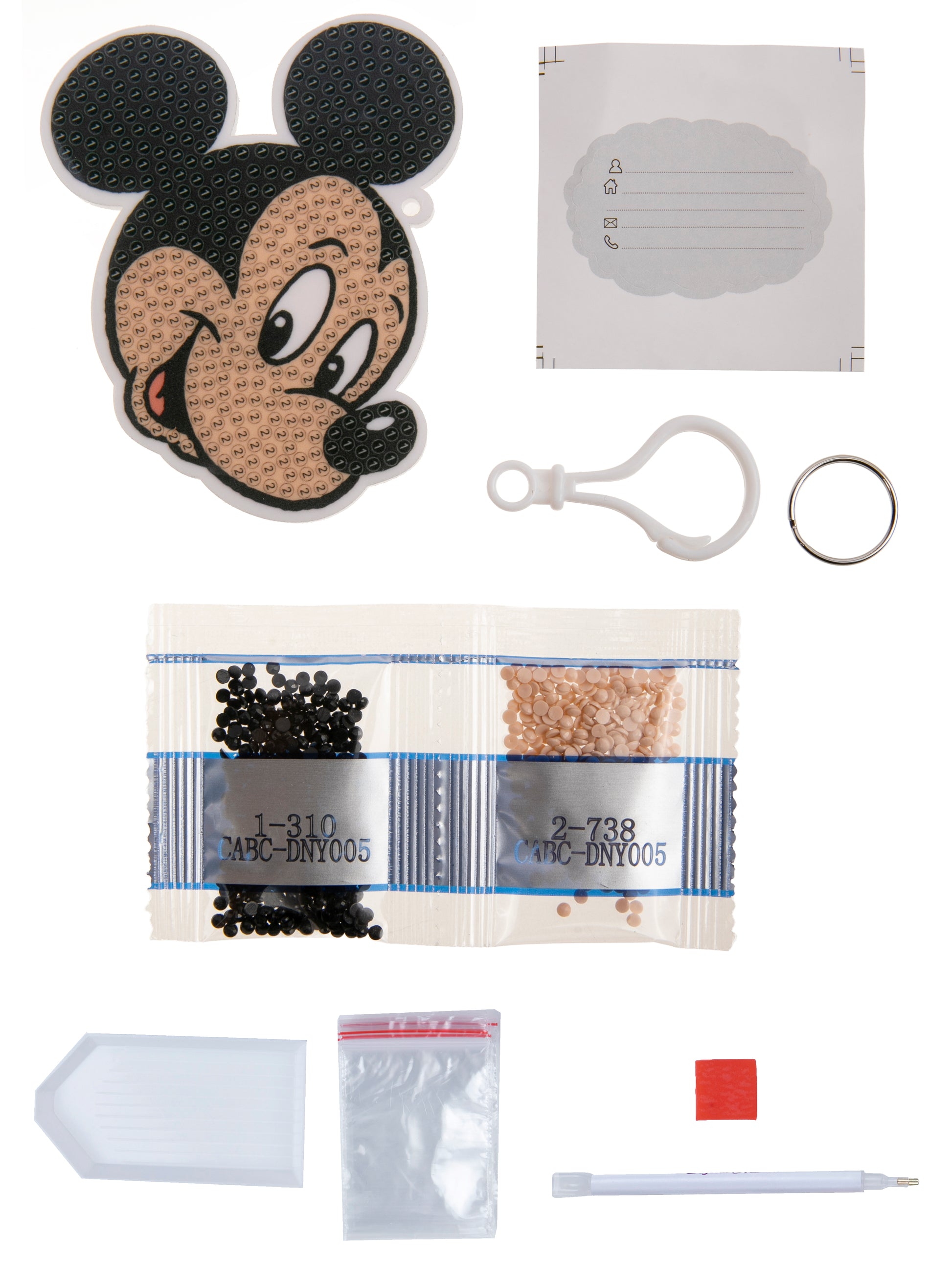 Mickey Mouse Crustal Art Bag Charm Kit