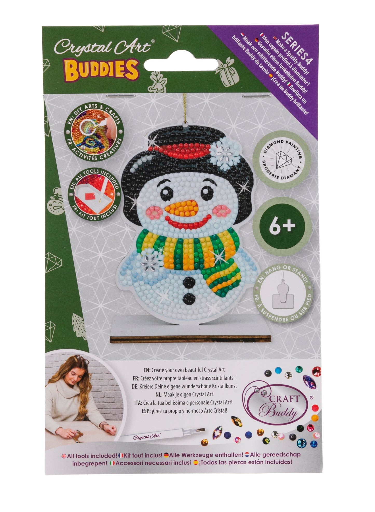 Snowman Crystal Art Buddy