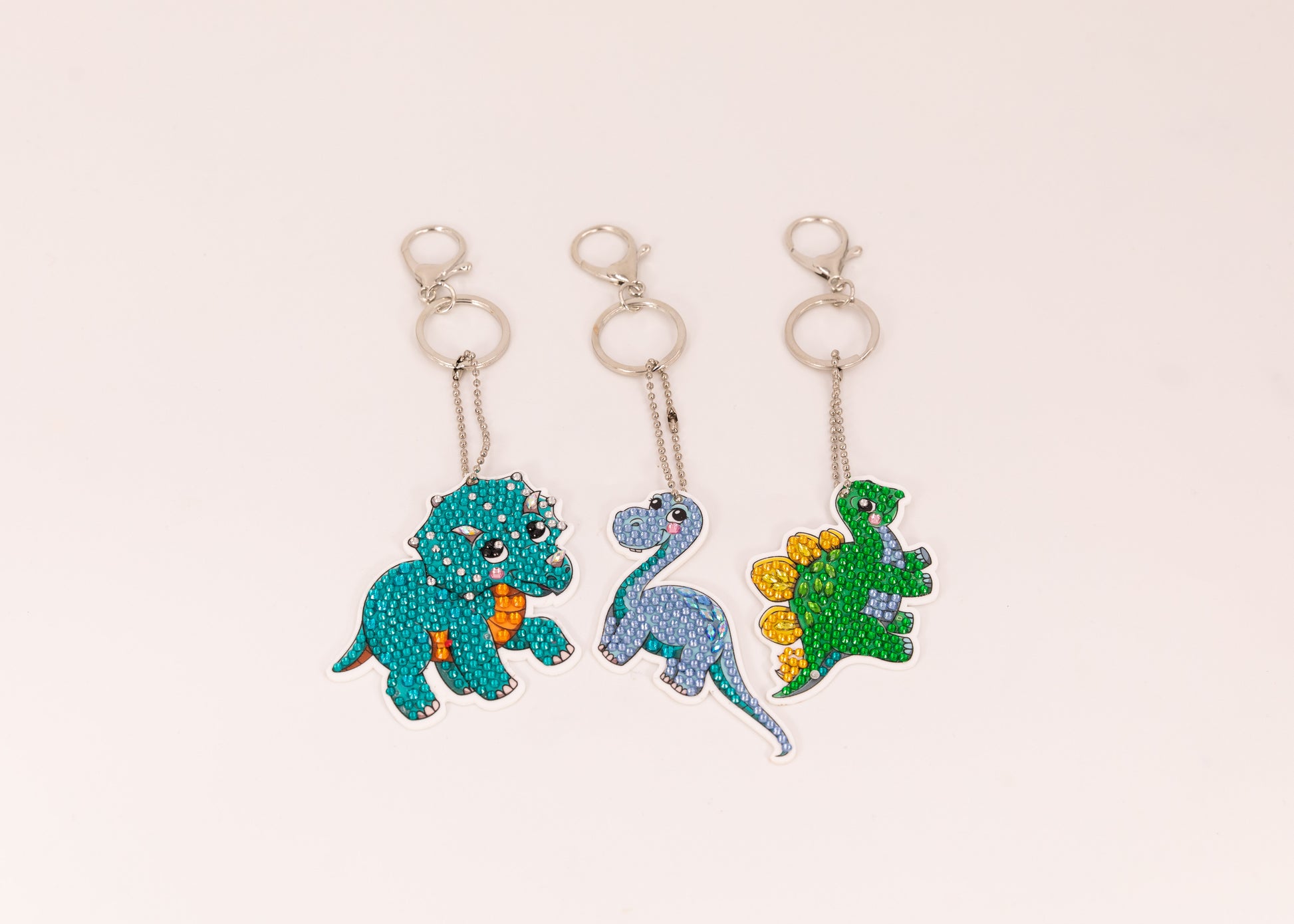 Dinosaur Friends, Crystal Art Keyring Kit