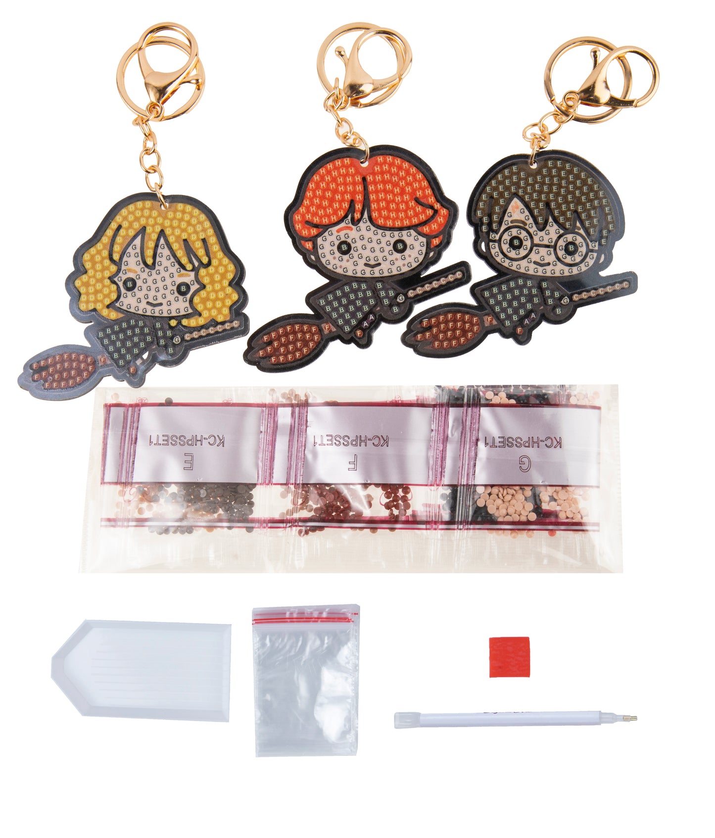 Harry Potter Crystal Art - Flying Friends Keychains