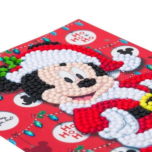 Santa Mickey Crystal Art Card 10x15cm