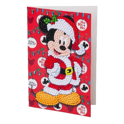Santa Mickey Crystal Art Card 10x15cm
