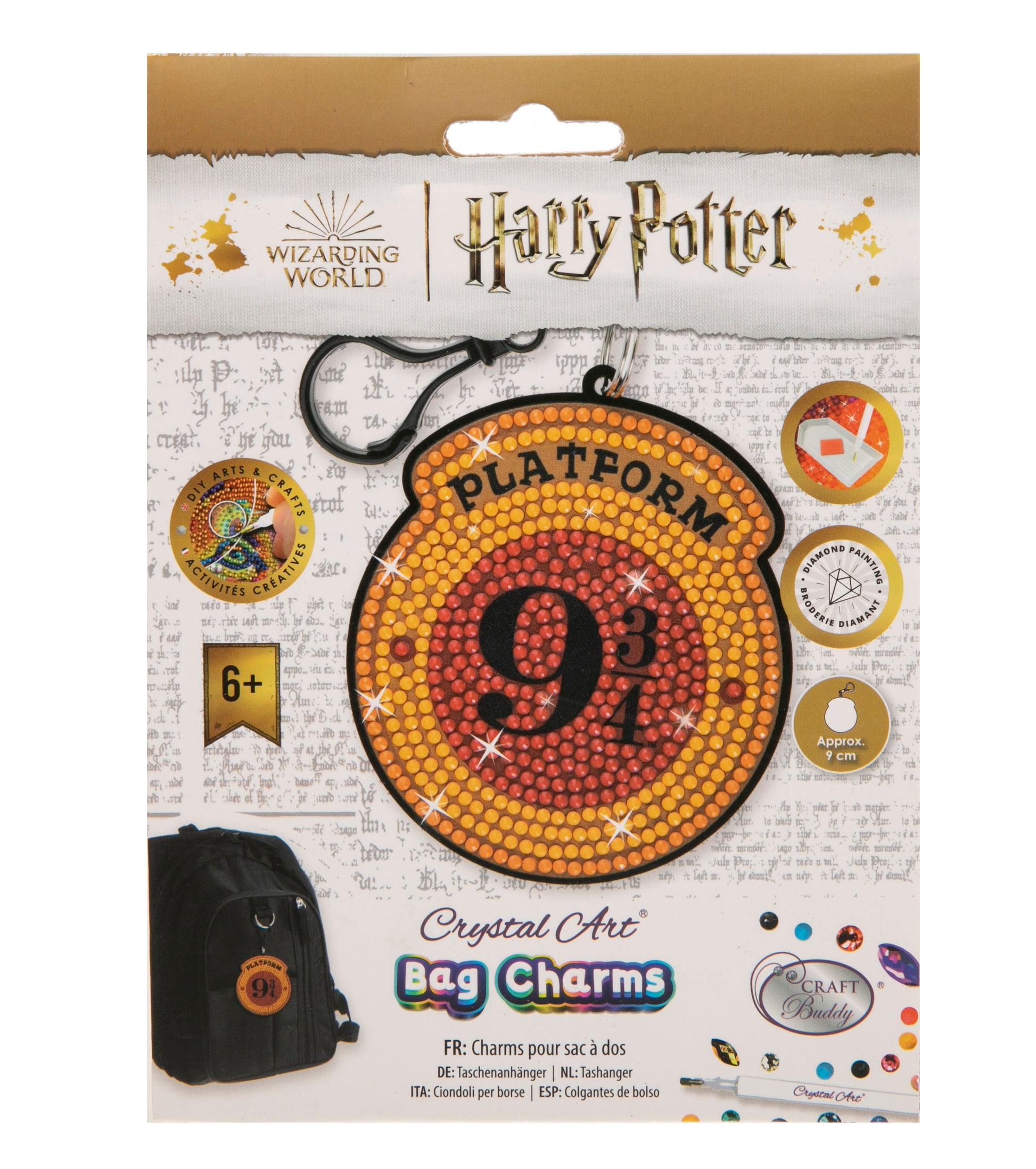 Harry Potter Platform 93/4 Crystal Art Bag Charm Kit